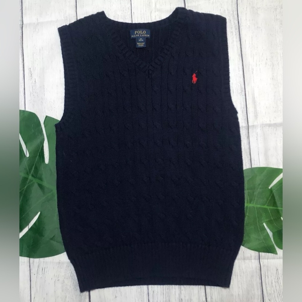 Polo Ralph Lauren navy sweater vest size M(10/12)